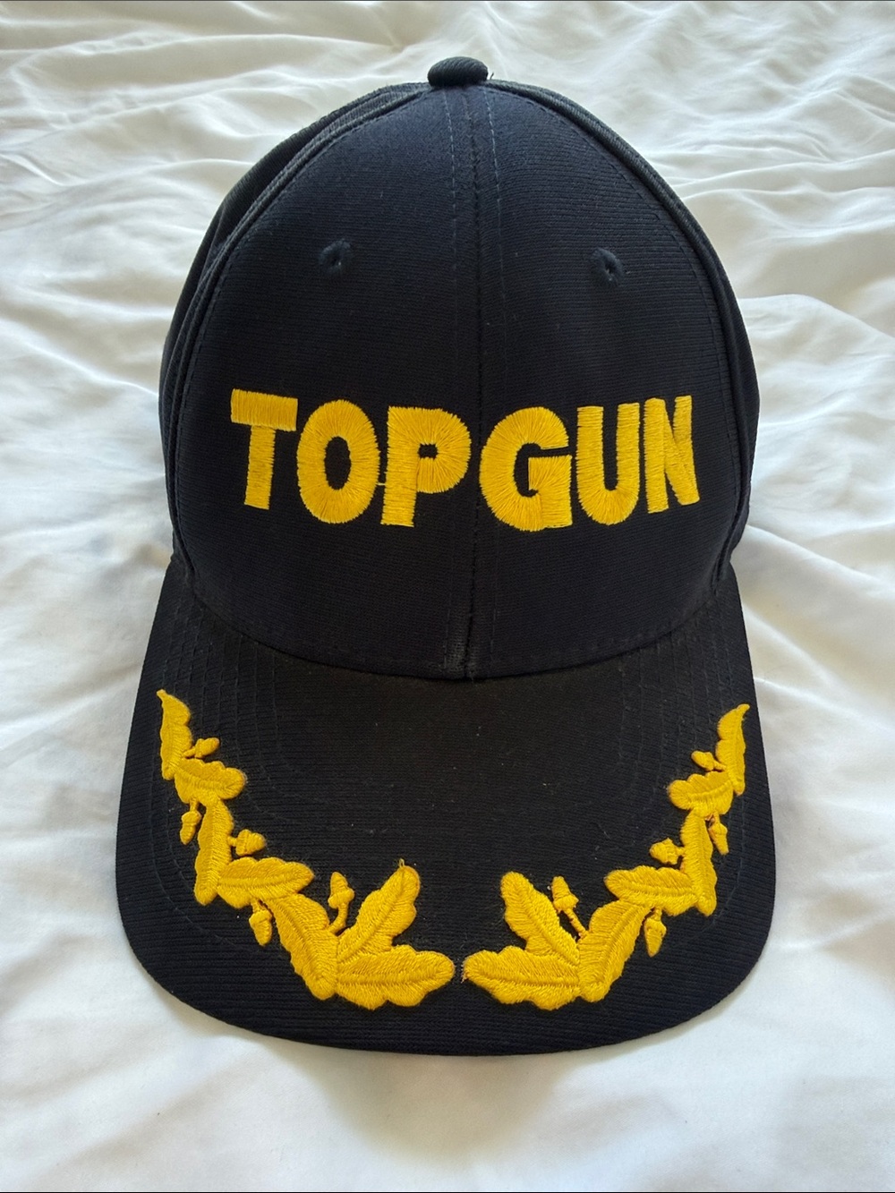 Top Gun Hat SnapBack Mens Navy Blue Gold Eagle Crest